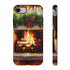Candles on the Hearth Decorated for Christmas - Impact Resistant Phone Case iPhone 8 Glossy